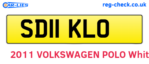 SD11KLO are the vehicle registration plates.