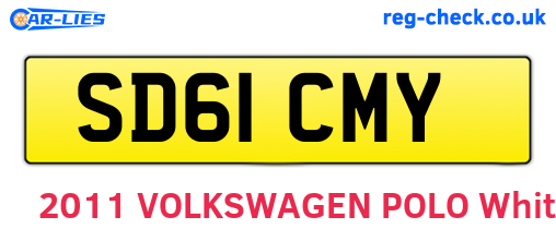 SD61CMY are the vehicle registration plates.
