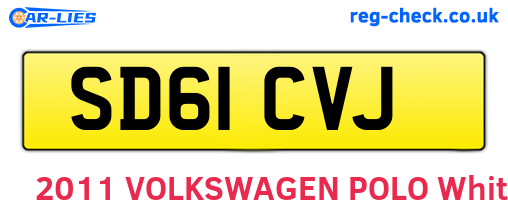 SD61CVJ are the vehicle registration plates.