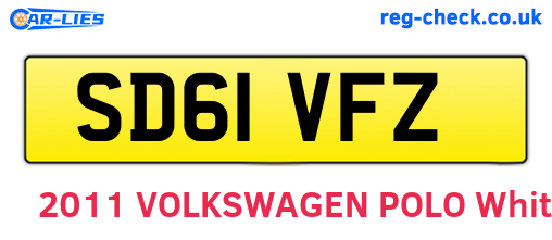 SD61VFZ are the vehicle registration plates.