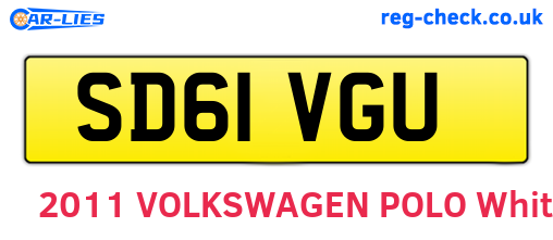 SD61VGU are the vehicle registration plates.
