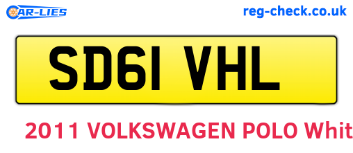 SD61VHL are the vehicle registration plates.