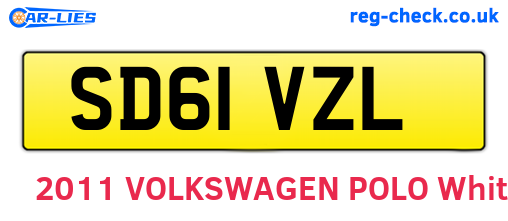 SD61VZL are the vehicle registration plates.
