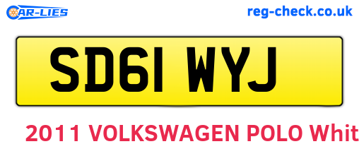 SD61WYJ are the vehicle registration plates.