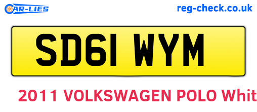 SD61WYM are the vehicle registration plates.