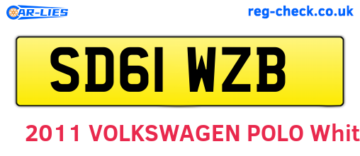 SD61WZB are the vehicle registration plates.