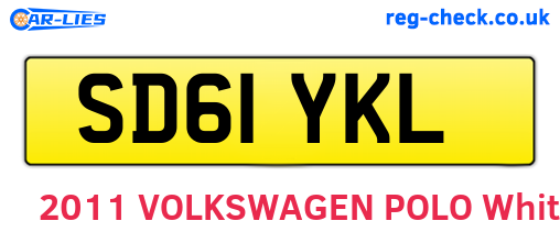 SD61YKL are the vehicle registration plates.