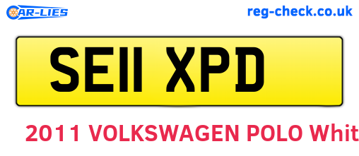 SE11XPD are the vehicle registration plates.