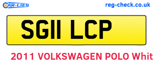 SG11LCP are the vehicle registration plates.