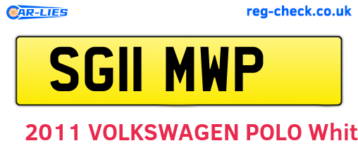 SG11MWP are the vehicle registration plates.