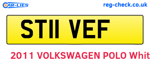 ST11VEF are the vehicle registration plates.
