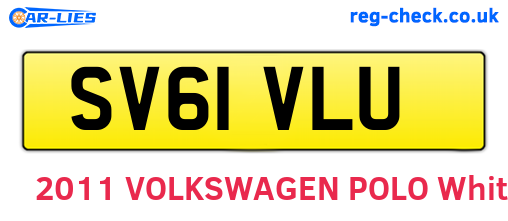 SV61VLU are the vehicle registration plates.