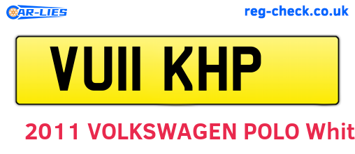 VU11KHP are the vehicle registration plates.