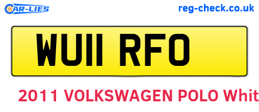 WU11RFO are the vehicle registration plates.