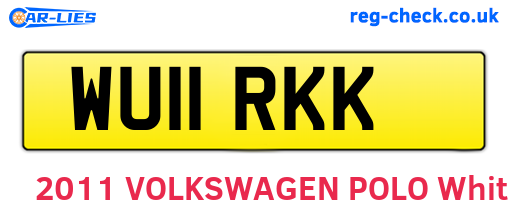 WU11RKK are the vehicle registration plates.