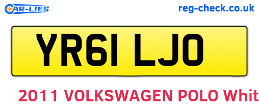 YR61LJO are the vehicle registration plates.