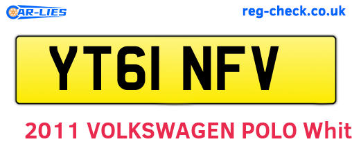 YT61NFV are the vehicle registration plates.
