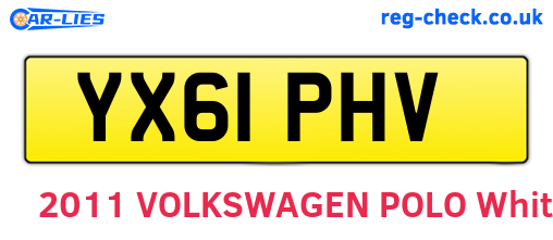 YX61PHV are the vehicle registration plates.