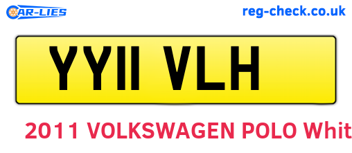YY11VLH are the vehicle registration plates.