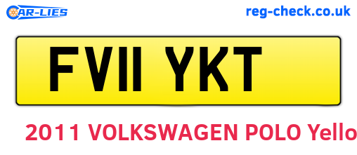 FV11YKT are the vehicle registration plates.
