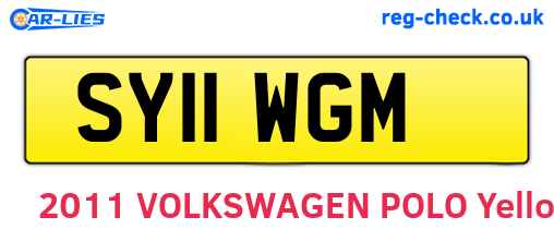 SY11WGM are the vehicle registration plates.