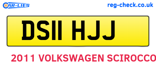 DS11HJJ are the vehicle registration plates.