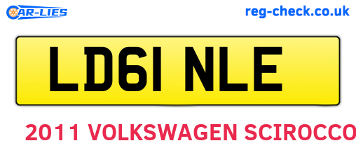 LD61NLE are the vehicle registration plates.