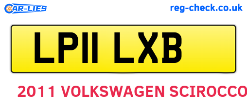 LP11LXB are the vehicle registration plates.