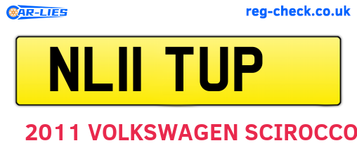 NL11TUP are the vehicle registration plates.