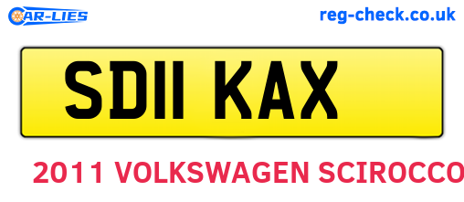 SD11KAX are the vehicle registration plates.