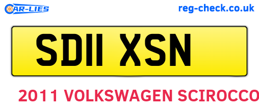 SD11XSN are the vehicle registration plates.