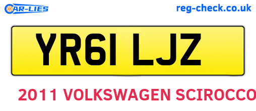 YR61LJZ are the vehicle registration plates.