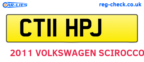 CT11HPJ are the vehicle registration plates.
