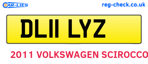 DL11LYZ are the vehicle registration plates.