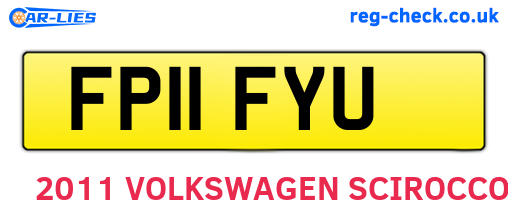 FP11FYU are the vehicle registration plates.