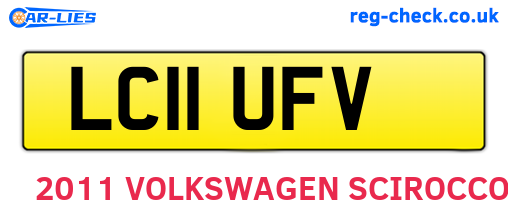 LC11UFV are the vehicle registration plates.