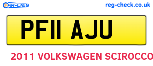 PF11AJU are the vehicle registration plates.