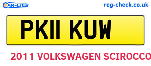 PK11KUW are the vehicle registration plates.