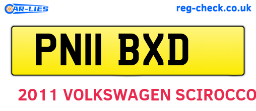 PN11BXD are the vehicle registration plates.