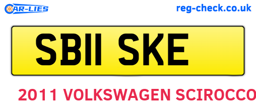 SB11SKE are the vehicle registration plates.