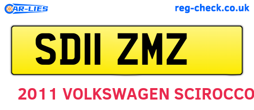 SD11ZMZ are the vehicle registration plates.