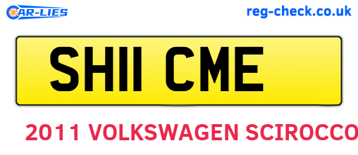 SH11CME are the vehicle registration plates.