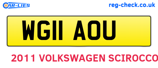 WG11AOU are the vehicle registration plates.