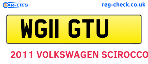 WG11GTU are the vehicle registration plates.