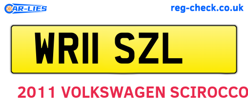 WR11SZL are the vehicle registration plates.