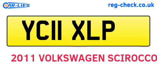 YC11XLP are the vehicle registration plates.