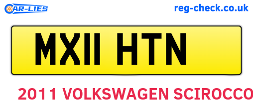 MX11HTN are the vehicle registration plates.