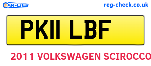 PK11LBF are the vehicle registration plates.