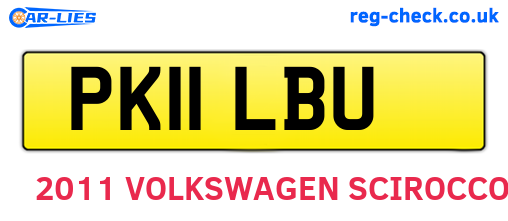 PK11LBU are the vehicle registration plates.