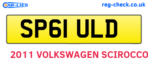 SP61ULD are the vehicle registration plates.